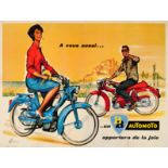 Advertising Poster Automoto Happiness Scooter Bike