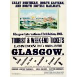 Travel Poster Glasgow International Exhibition 1901 British Railways