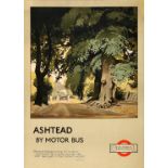 Travel Poster LT Ashtead By Motor Bus