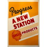 Advertising Poster Shell Products Progress Petrol Station