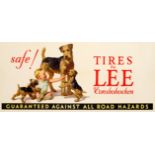 Advertising Poster Safe Tires Lee Dogs Puppies
