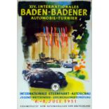 Sport Poster Baden Baden Car Tournament 1951 Porsche 356