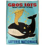 Advertising Poster Loterie Nationale French National Lottery Whale Justh