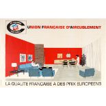 Advertising Poster Mid-century Modern Furniture France