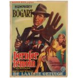 Movie Poster Enforcer Humphrey Bogart Belgian
