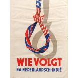 War Poster Dutch East Indies Noose WWII Axis