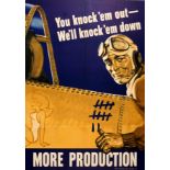 War Poster More Production Pilot WWII USA Home Front