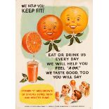 Advertising Poster Florida Citrus Keep Fit Vitamin C Health