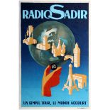 Advertising Poster Radio Sadir Art Deco