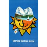 Travel Poster Oberland Bernois Suisse Switzerland