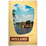 Travel Poster Holland Ferry at Schoonhoven