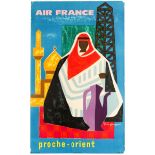 Travel Poster Air France Airline Near East Guy Georget Proche Orient