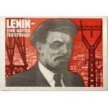 Propaganda Poster Soviet Union Electrification Lenin