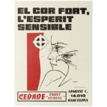 Propaganda Poster Feminist Strong Heart CEDADE Female Front Spain