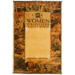War Poster Women Volunteers WWI UK Recruitment