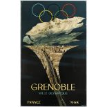 Sport Poster Sport Winter Olympic City 1968 Grenoble France
