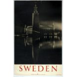 Travel Poster Sweden Stockholm Town Hall Svantesson