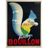 Travel Poster Visit Bouillon Squirrel Belgium