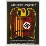 Propaganda Poster Catalan National Socialist Party Spain Swastika