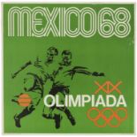 Sport Poster Mexico Olympics 1968 Football Lance Wyman