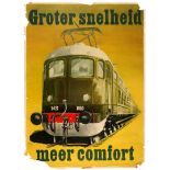 Advertising Poster Speed Comfort NS1010 Train Dutch Railways