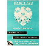 Advertising Poster Barclays Bank Boycott Apartheid Spain Anarchist