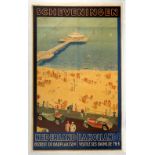 Travel Poster Scheveningen Seaside Resort Belgium