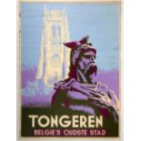 Travel Poster Tongeren Belgium Oldest City Gauls