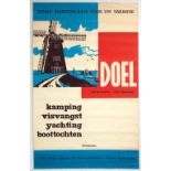 Travel Poster Doel Camping Fishing Yachting Seaside Belgium