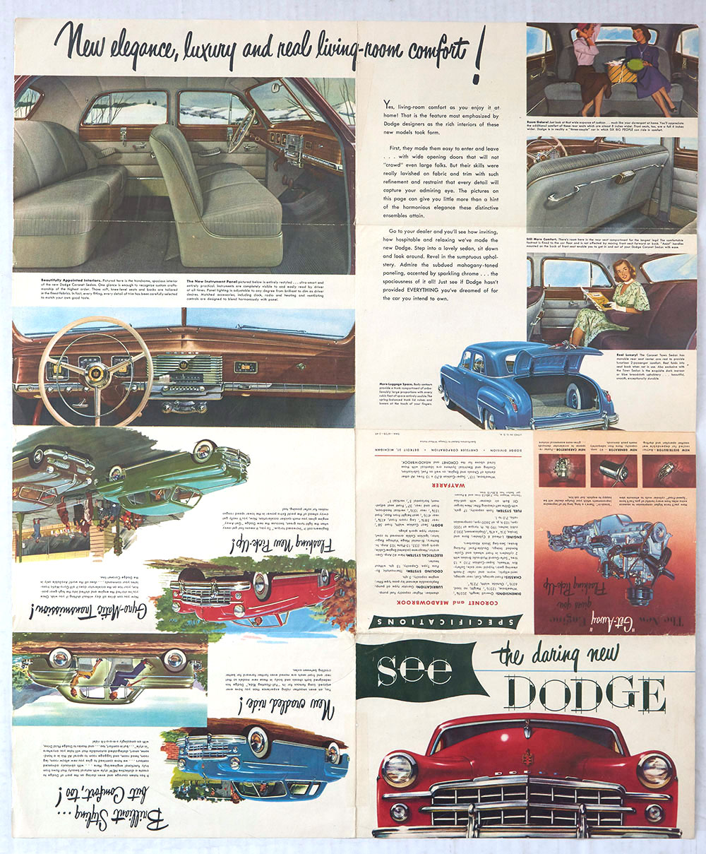 Advertising Poster Dodge Three Completely New Cars USA - Image 2 of 2