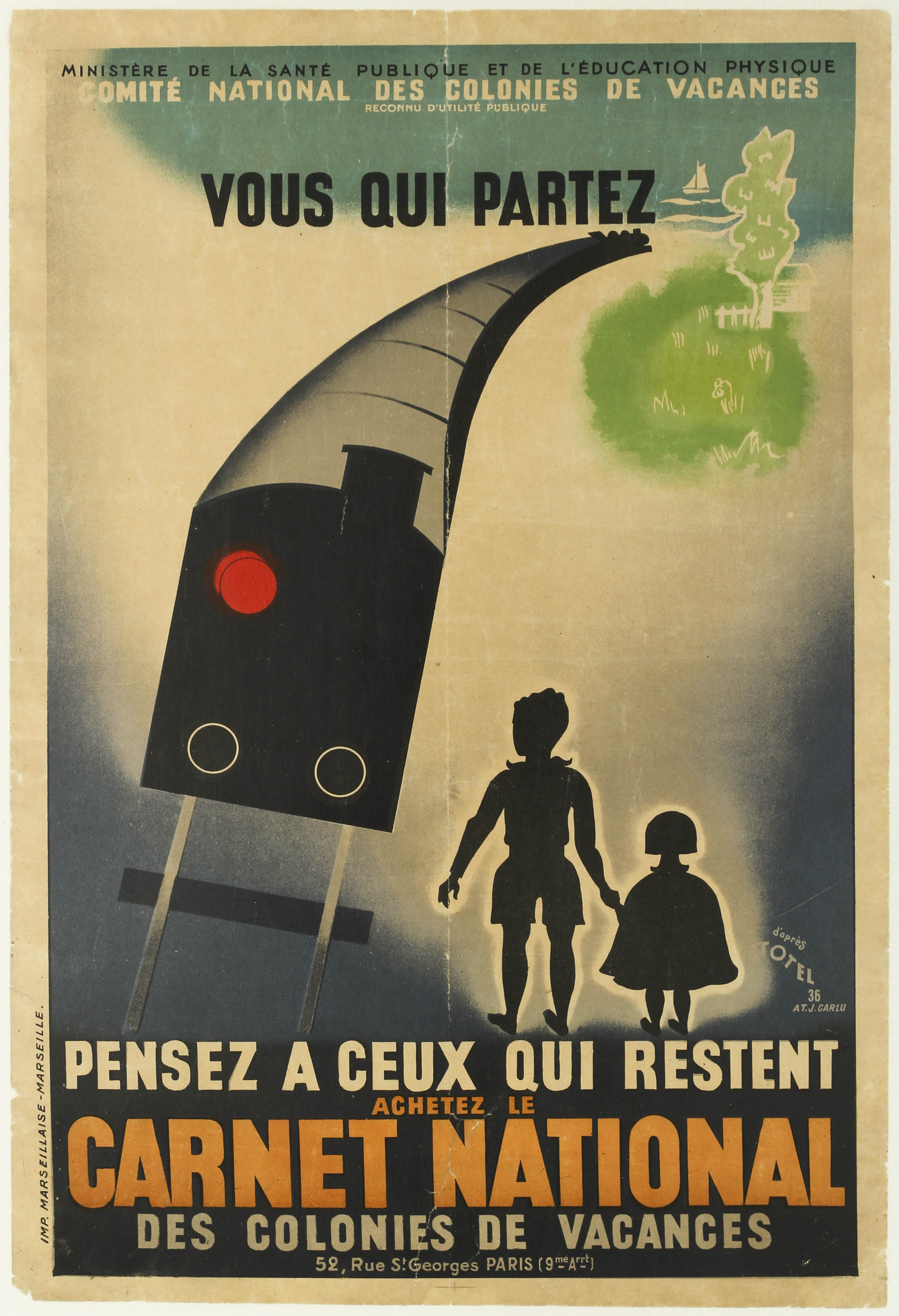 Advertising Poster To Summer Camps by Train