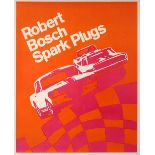 Advertising Poster Robert Bosch Spark Plugs Car Racing