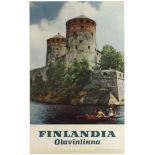 Travel Poster Olavinlinna Castle Finland Kai Nordberg