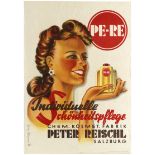 Advertising Poster Peter Reischl Beauty Care Cosmetics Art Deco