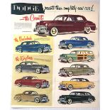 Advertising Poster Dodge Three Completely New Cars USA