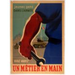 Propaganda Poster French Army Recruiting Tank Motorcycle Mechanic