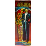 Advertising Poster Professor Alba Magician Play with Death Skeleton Magic