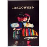 Travel Poster Mazowsze Folk Dance Poland Swierzy