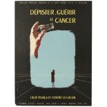 Propaganda Poster Detect Cure Cancer Chonneaux France Modernism Medicine