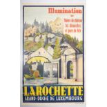 Travel Poster La Rochette Grand Duche Luxembourg
