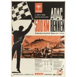 Sport Poster ADAC 500KM Race Nurburgring 1966 Car Racing