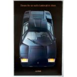 Advertising Poster Alpine Car Audio Lamborghini Countach