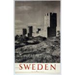 Travel Poster Sweden Visby City Wall Lundquist