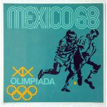 Sport Poster Mexico 1968 Olympics Hockey Olimpiada Lance Wyman