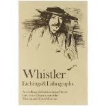 Advertising Poster Whistler Etchings Lithographs Exhibition