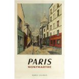 Travel Poster Paris Montmartre French Railways Maurice Utrillo