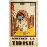 Travel Poster Visit Tunisia French Yahia