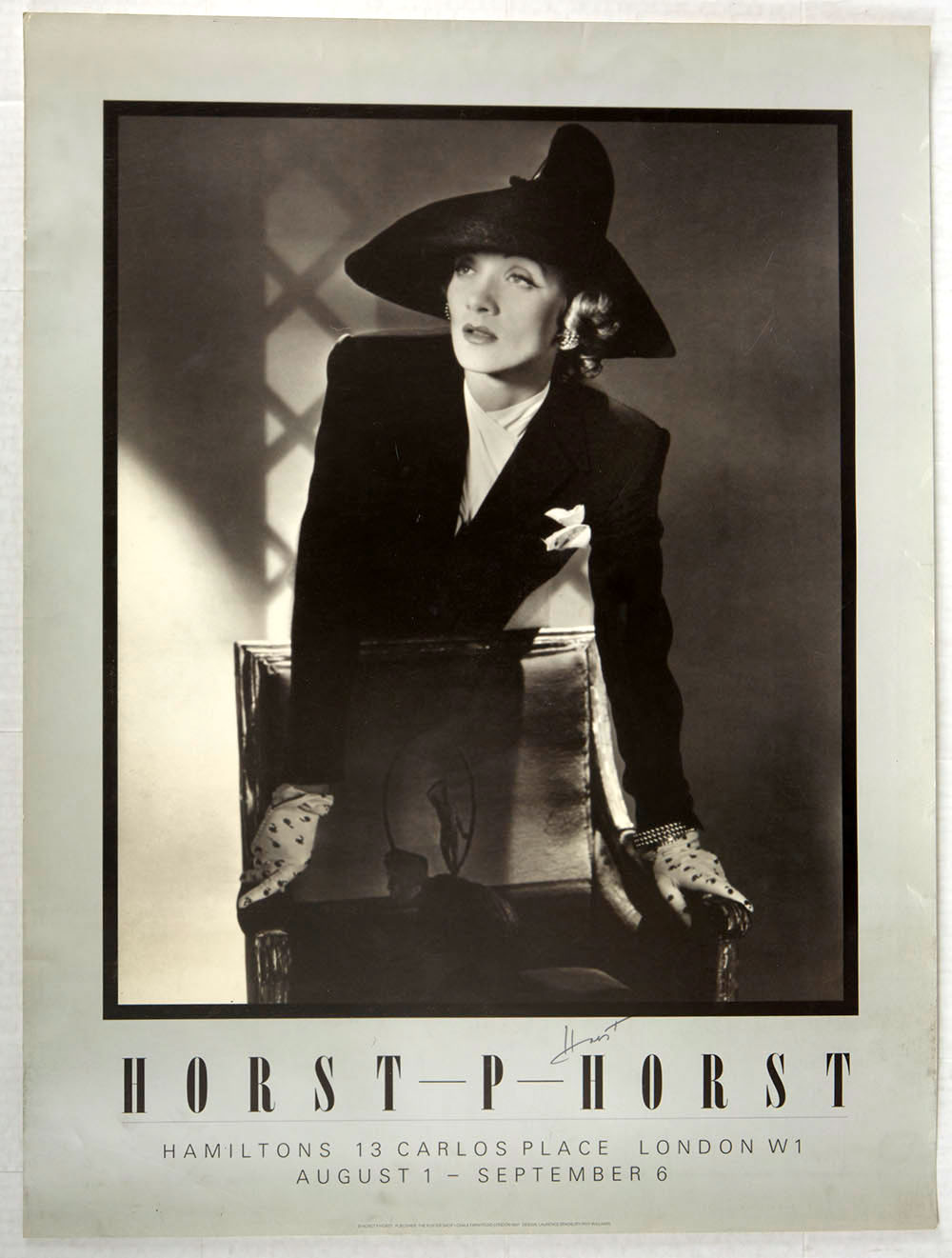 Advertising Poster Photograph Exhibition P Horst Hat Signed