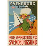 Travel Poster Svendborg Summer City Denmark