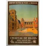 Travel Poster Paris Orleans Railway Chateau de Blois Duval